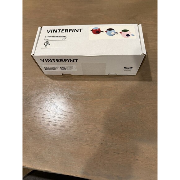 IKEA Vinterfint Decoration Set of 3 birds NEW mixed colors wood, 2 ¼" 106.050.18 - Picture 5 of 7